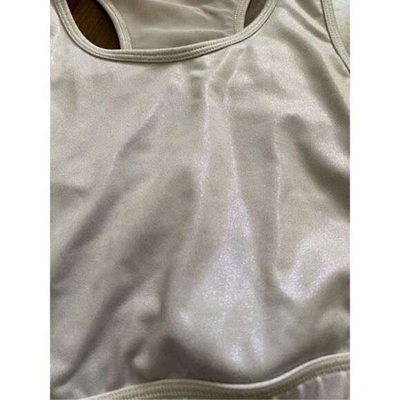 Mono B M iridescent cream white workout top - Picture 2 of 4